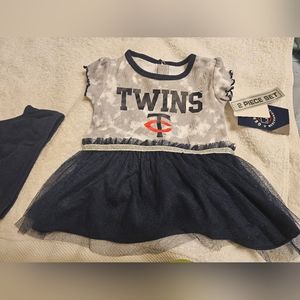 NWT Minnesota Twins Dress with Blue Panties. Size: 12M.